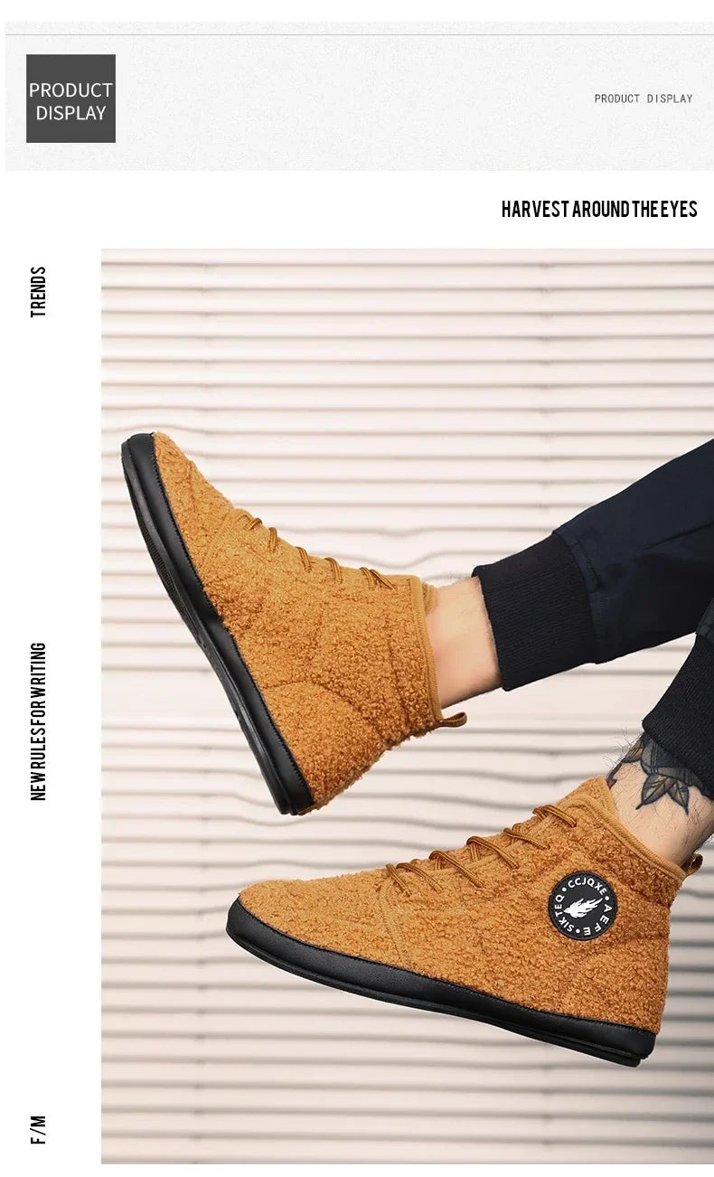 YRZL zapatos de algodón para hombre, zapatillas ligeras de invierno de alta calidad, mocasines de algodón para interiores de felpa, zapatos cálidos de invierno para hombre