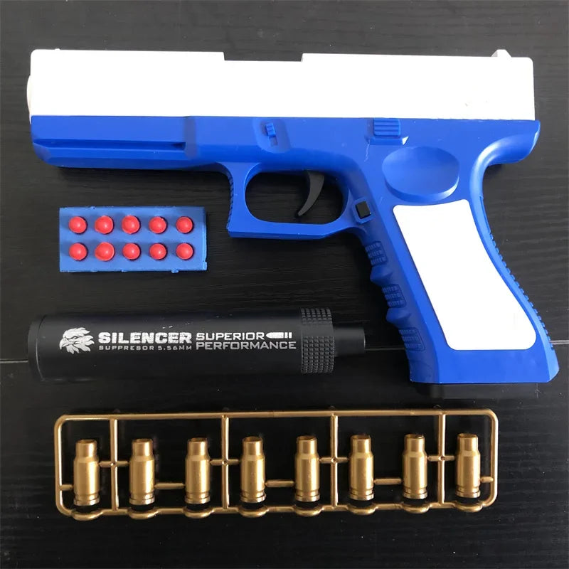 Nueva pistola de juguete de bala suave, pistola de dardos de espuma de eyección, pistola de Airsoft con águila del desierto y silenciador para chico y adulto