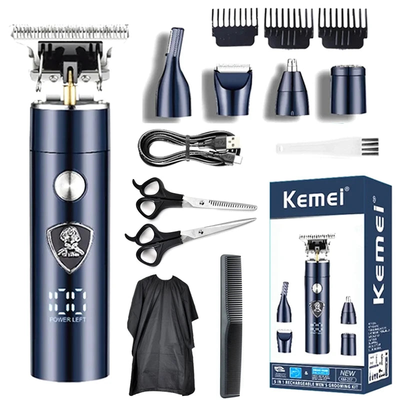 Kemei Recortadora de Pelo 5 en 1 para Hombre