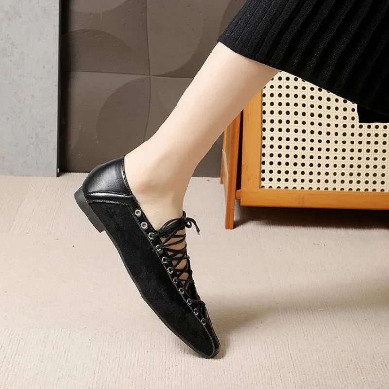 Zapatillas Deportivas para Mujer, Ligeras, Transpirables, con Cordones, Punta en Pico, Estilo Retro Casual para Uso Diario y Estilo Urbano