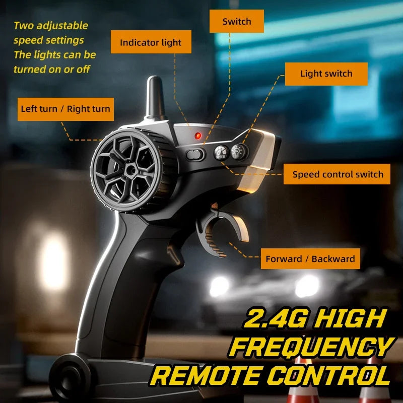 Coche de Carreras a Control Remoto 1:24, 4WD, Alta Velocidad, Juguete para Niños