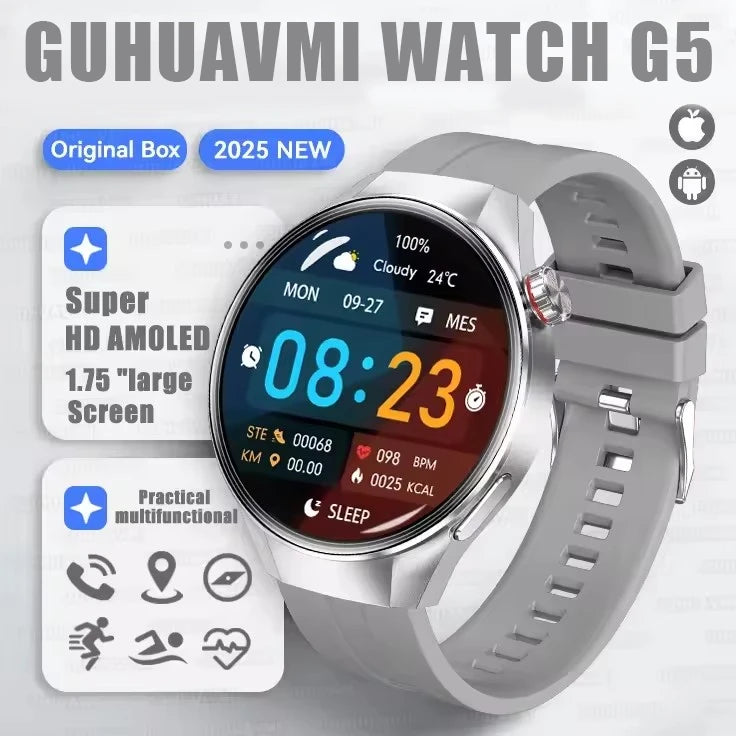 Reloj Inteligente G5 Plus con Pantalla AMOLED, GPS y Llamadas Bluetooth