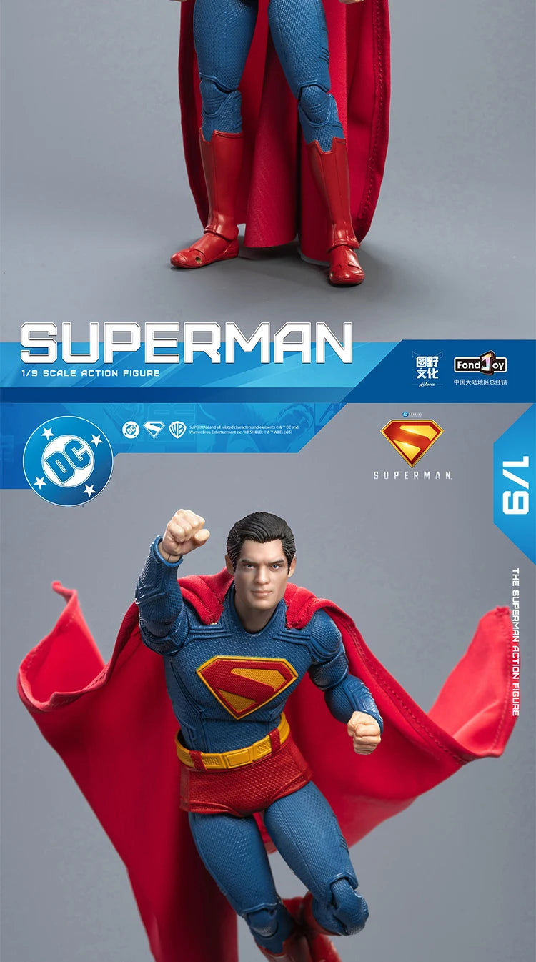 EN STOCK 2025 Fondjoy Battle figura de acción de Superman dañada David Corenswet 1/9 nueva figura de Superman junta de Pvc móvil