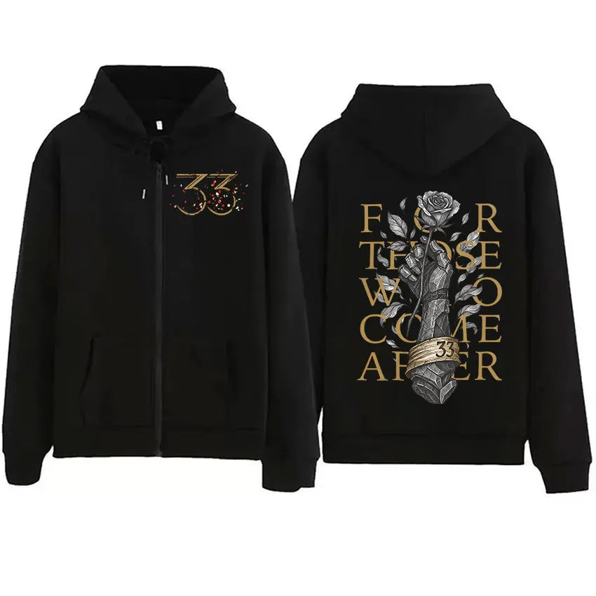 Sudadera Clair Obscur Expedition 33 con Cremallera, Vintage, Unisex