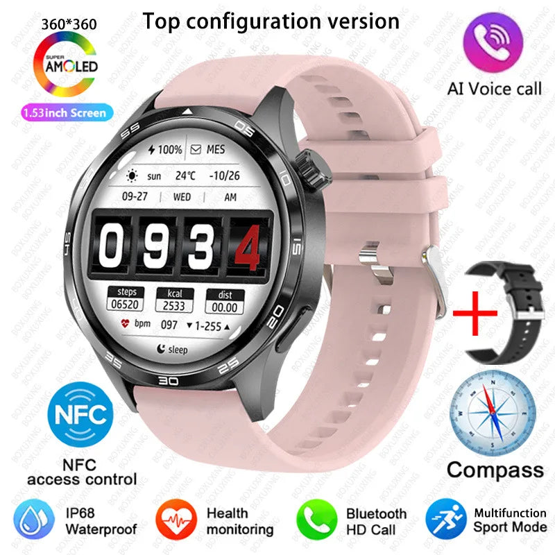 Reloj Inteligente 5 Pro con AMOLED, GPS, NFC, Brújula y Llamadas Bluetooth