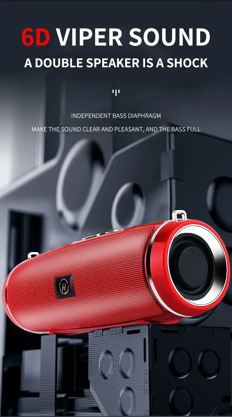 Altavoz Bluetooth Portátil 200W para Exteriores, HIFI Subwoofer