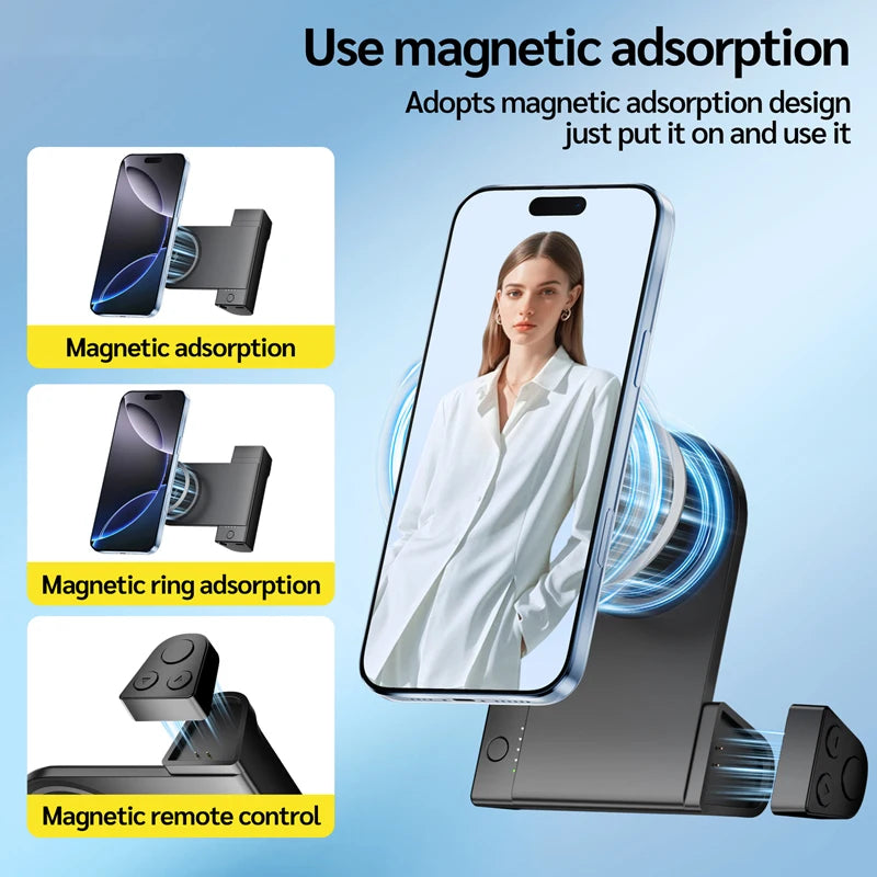 Soporte Magnético 4 en 1 con Carga Inalámbrica MagSafe y Control Remoto