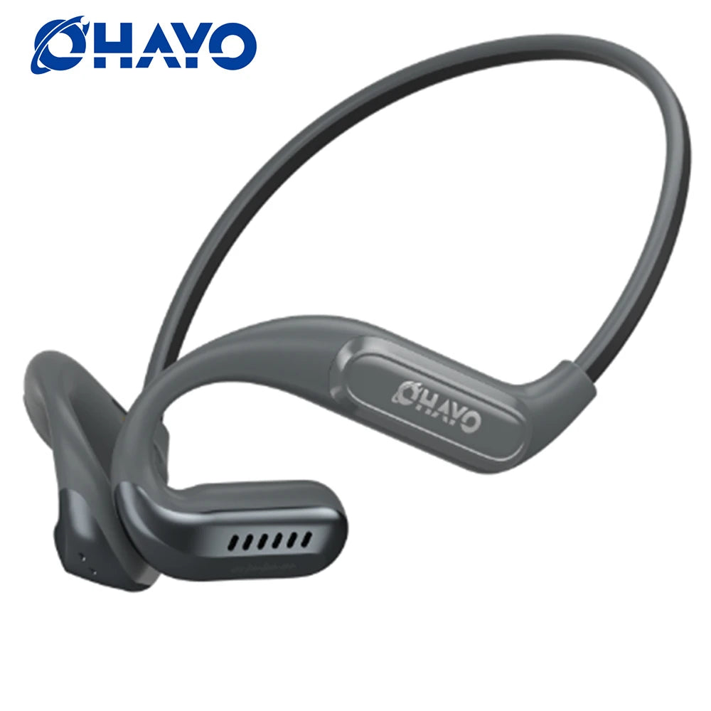 Ohayo-reproductor de MP3, auriculares Bluetooth con almacenamiento de 4GB, auriculares abiertos, tira de luces impermeable IPX7 para correr