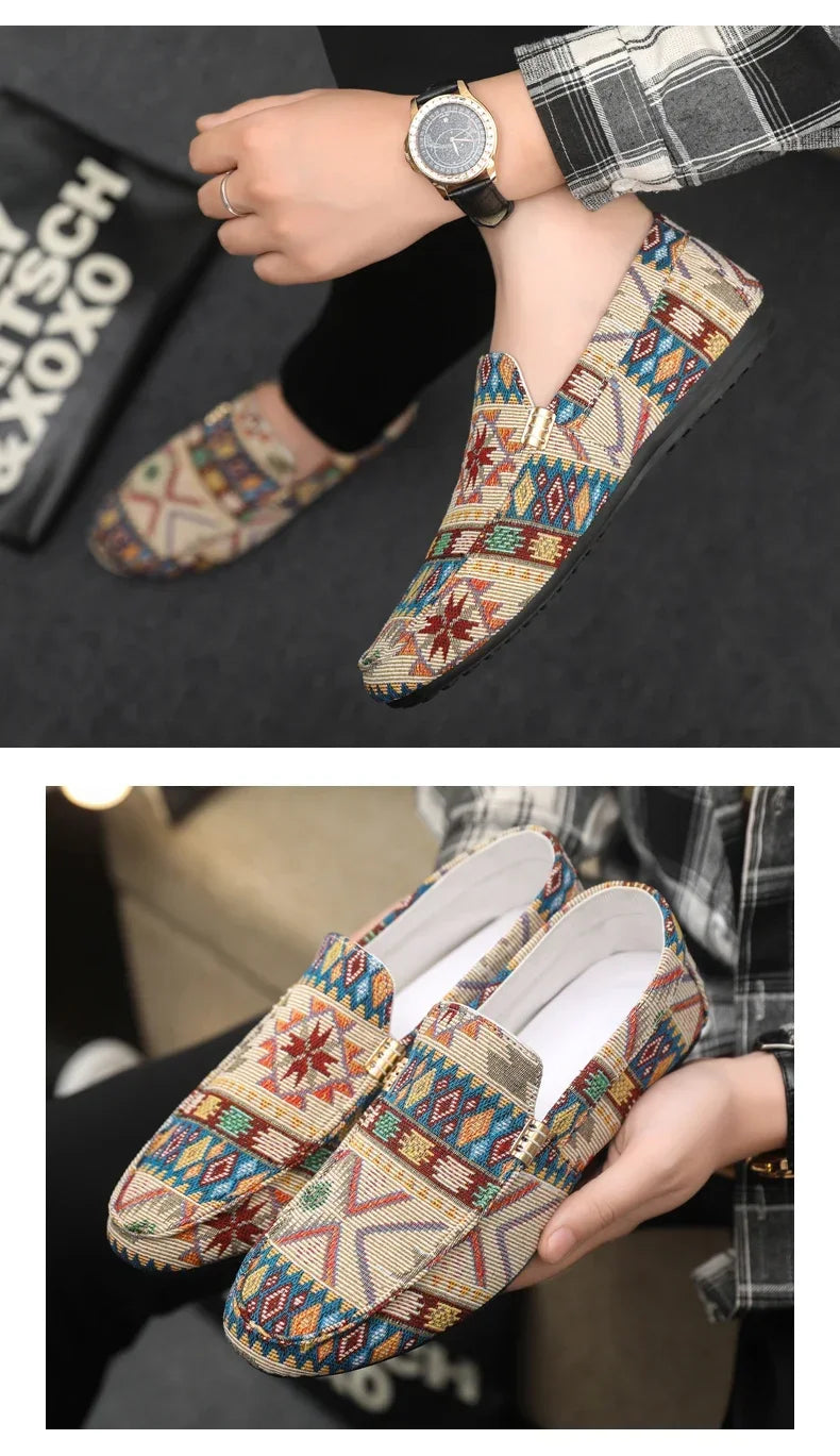 Zapatos informales de verano para hombre, mocasines transpirables para hombre, zapatos perezosos, zapatillas cómodas para caminar, zapatos planos antideslizantes para conducir