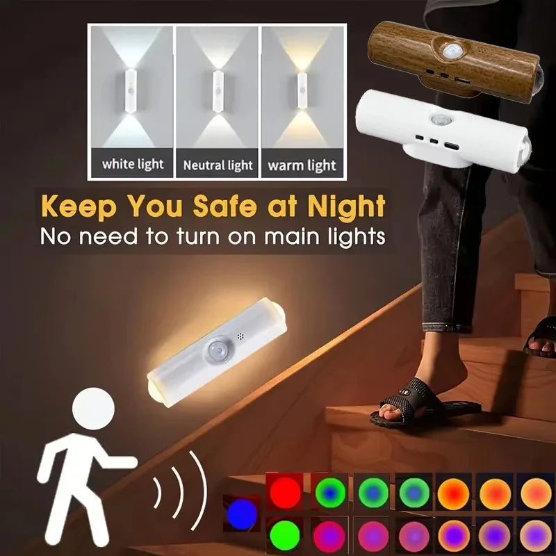 Lámpara Nocturna Inteligente RGB Sensor de Movimiento