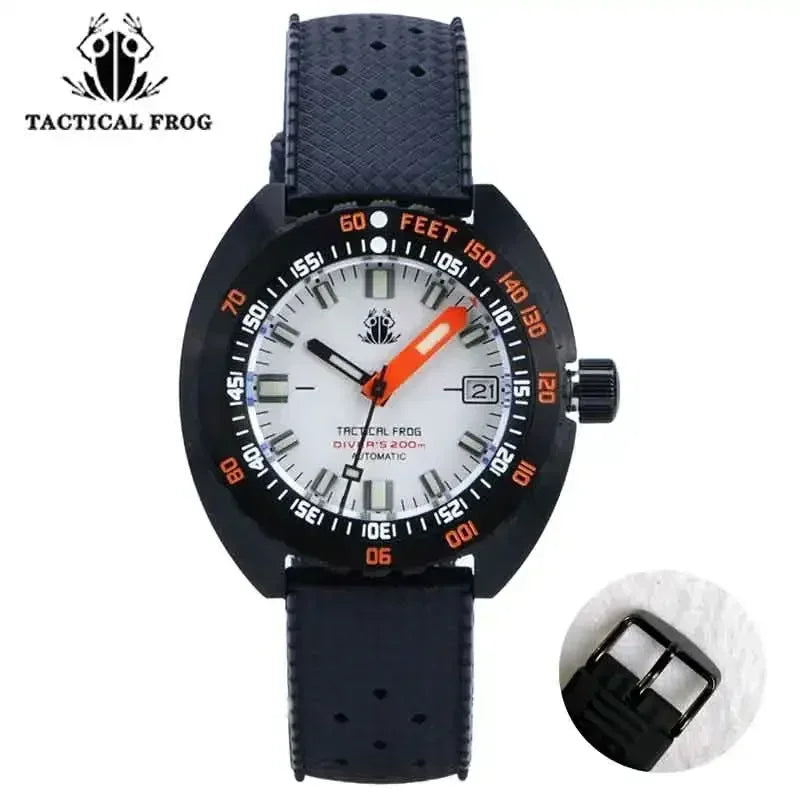 Reloj Mecánico Táctico Frog SUB 300T Diver para Hombre, Zafiro PVD