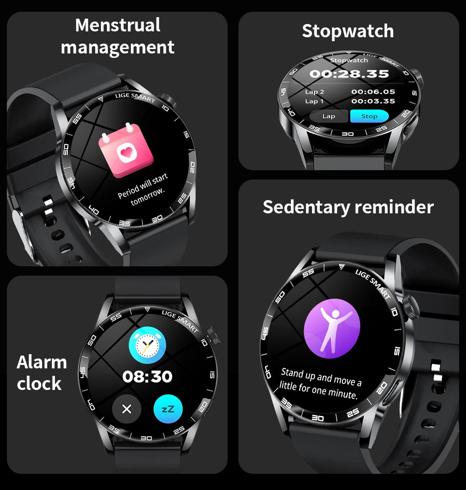 LIGE Reloj Inteligente HD 1.38 Bluetooth