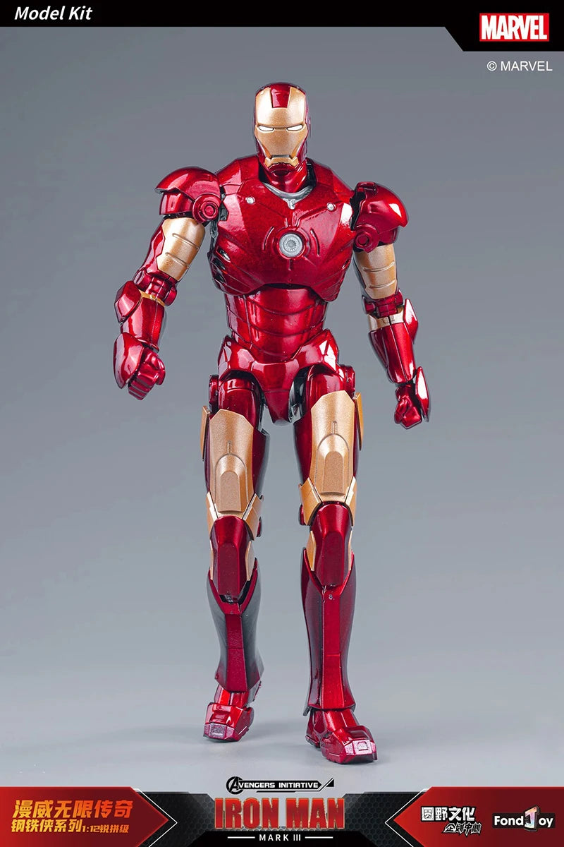 Caliente Fondjoy Marvel IronMan MK3 ensamblar juguetes Iron Man modelo 15cm Material ABS 1/12 escala figuras de acción juguetes niño regalos de cumpleaños
