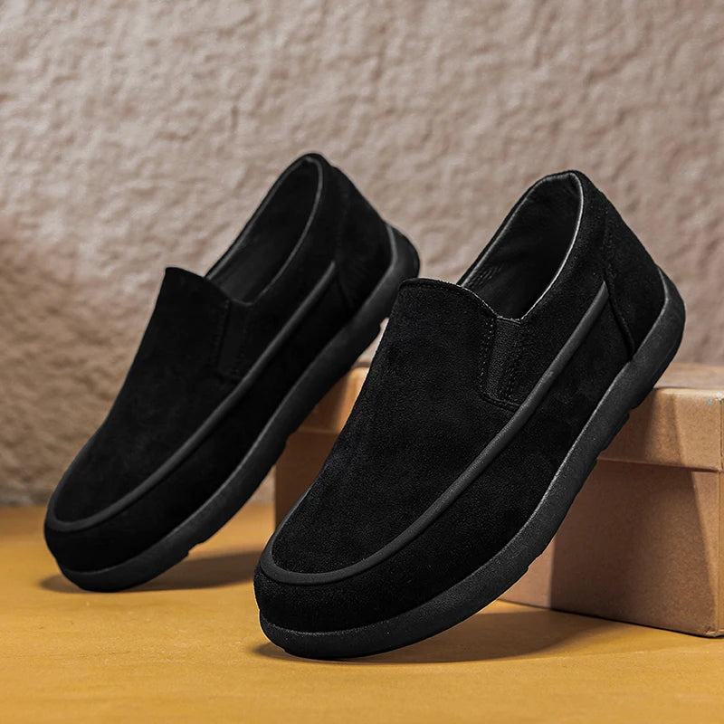 Zapatillas sin cordones para hombre, transpirables, modernas, versátiles, informales, mocasines, zapatos cómodos para conducir, mocasines ligeros