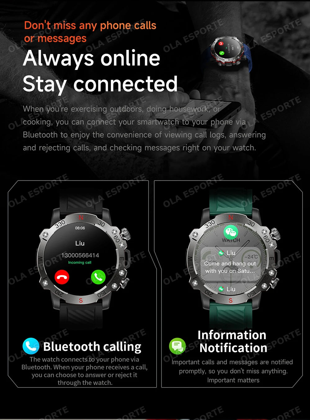 Reloj Inteligente GPS Doble Banda GNSS Militar