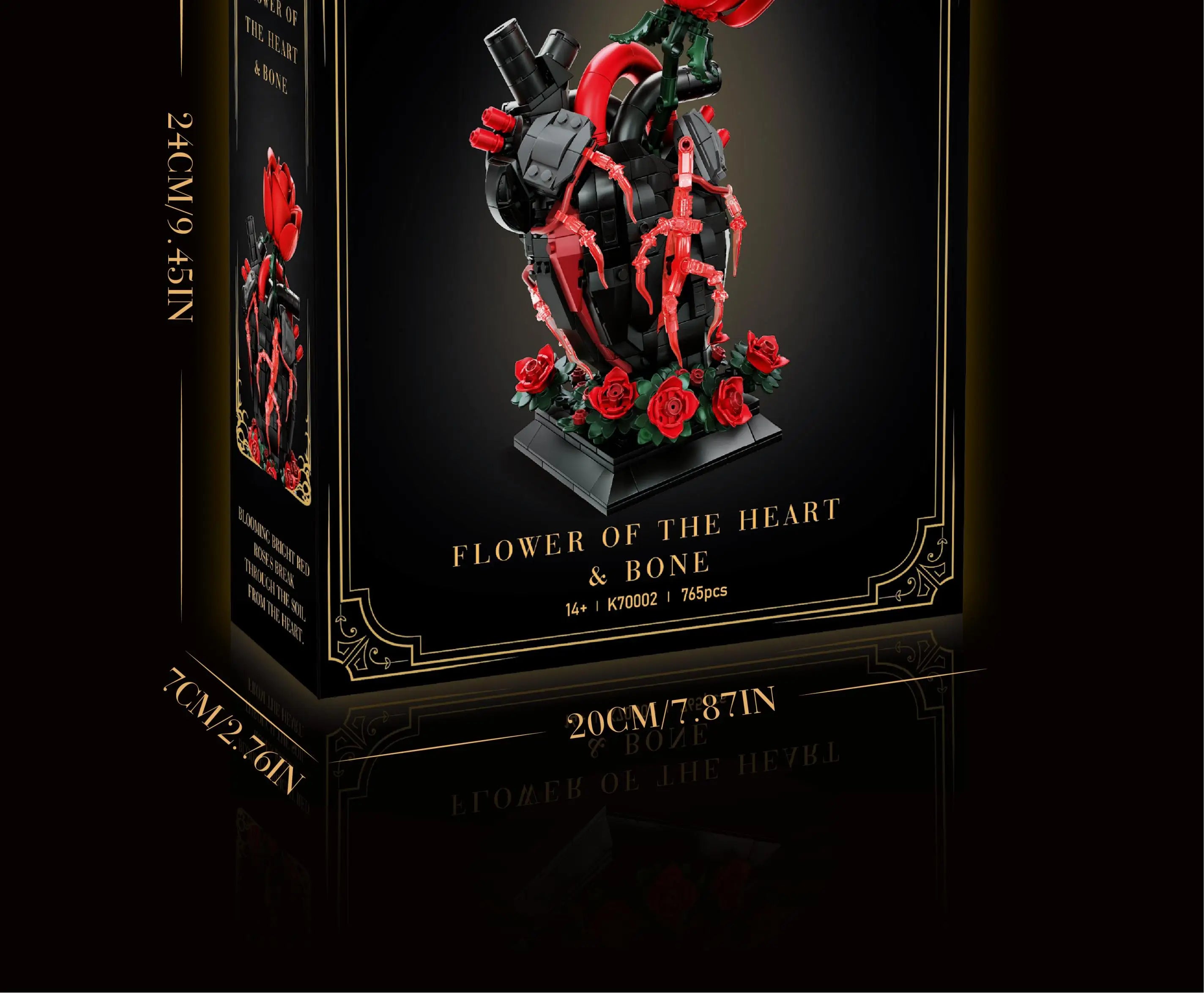 Set de Bloques de Construcción de Violín con Corona de Rosas y Cruz de la Serie Noche Gótica, Modelo MOC, Juguete de Ensamblaje, Adorno de Escritorio, Regalo de Cumpleaños
