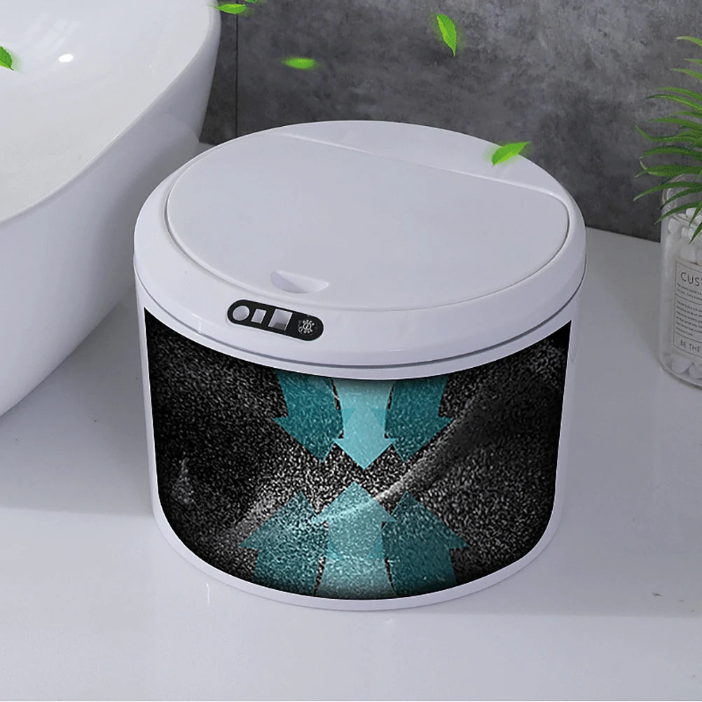 Cubo de Basura con Sensor para Escritorio, Funciona con Batería, Mini Cubo de Basura Automático con Tapa para Escritorio y Vehículo, 3L