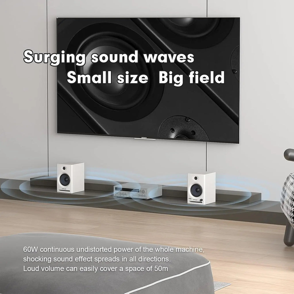 Ortizan Altavoces de Estantería Monitores de Estudio