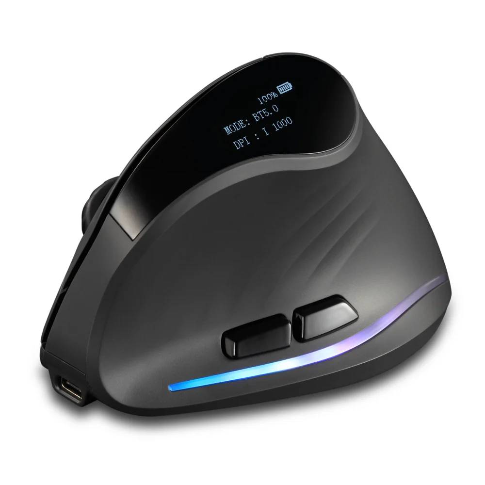 Ratón Inalámbrico Ergonómico Lefon 2.4G, Ratón Vertical Recargable para Juegos, para PC, Portátil, MacOS, Oficina, Modelo F35C/F35B/F35