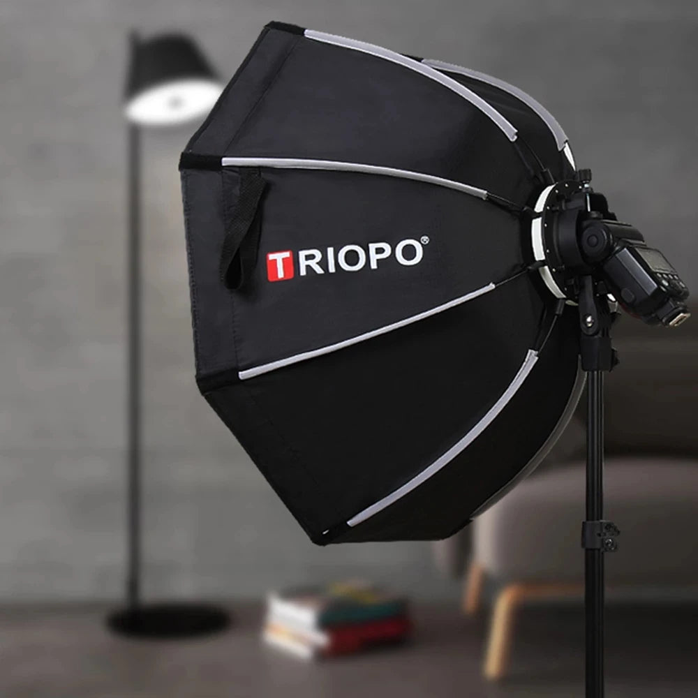 TRIOPO - Caja de Luz Octogonal Tipo Sombrilla KX de 65 cm, la Más Reciente, para Flash Godox AD200 V1, Accesorios para Estudio de Fotografía