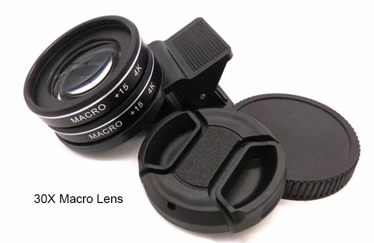 Kit de Lentes Macro 15X y 30X 4K HD para Smartphone