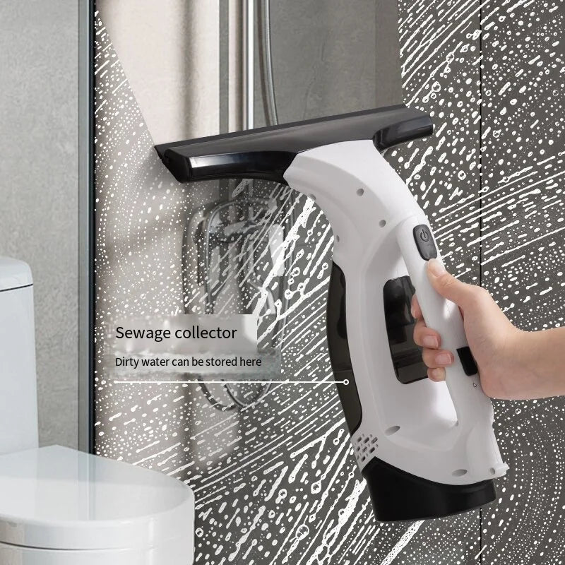 Limpiador de Ventanas Eléctrico Inalámbrico, Limpiador de Vidrios Recargable por USB, Herramienta para Limpiar Vidrios en el Hogar, Cocina y Baño