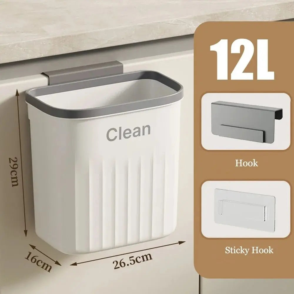 Cubo de compost para cocina con montaje bajo fregadero o en pared, con tapa