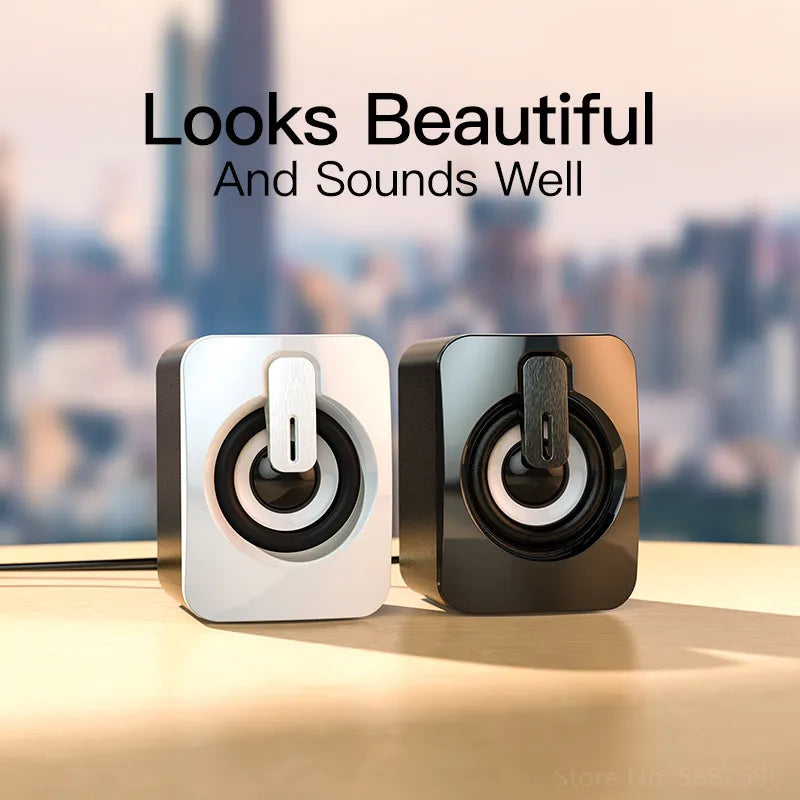 Altavoz estéreo USB inalámbrico con Bluetooth para ordenador de escritorio, portátil, PC, caja de sonido de música Musical para el hogar, Bluetooth, Altavoces