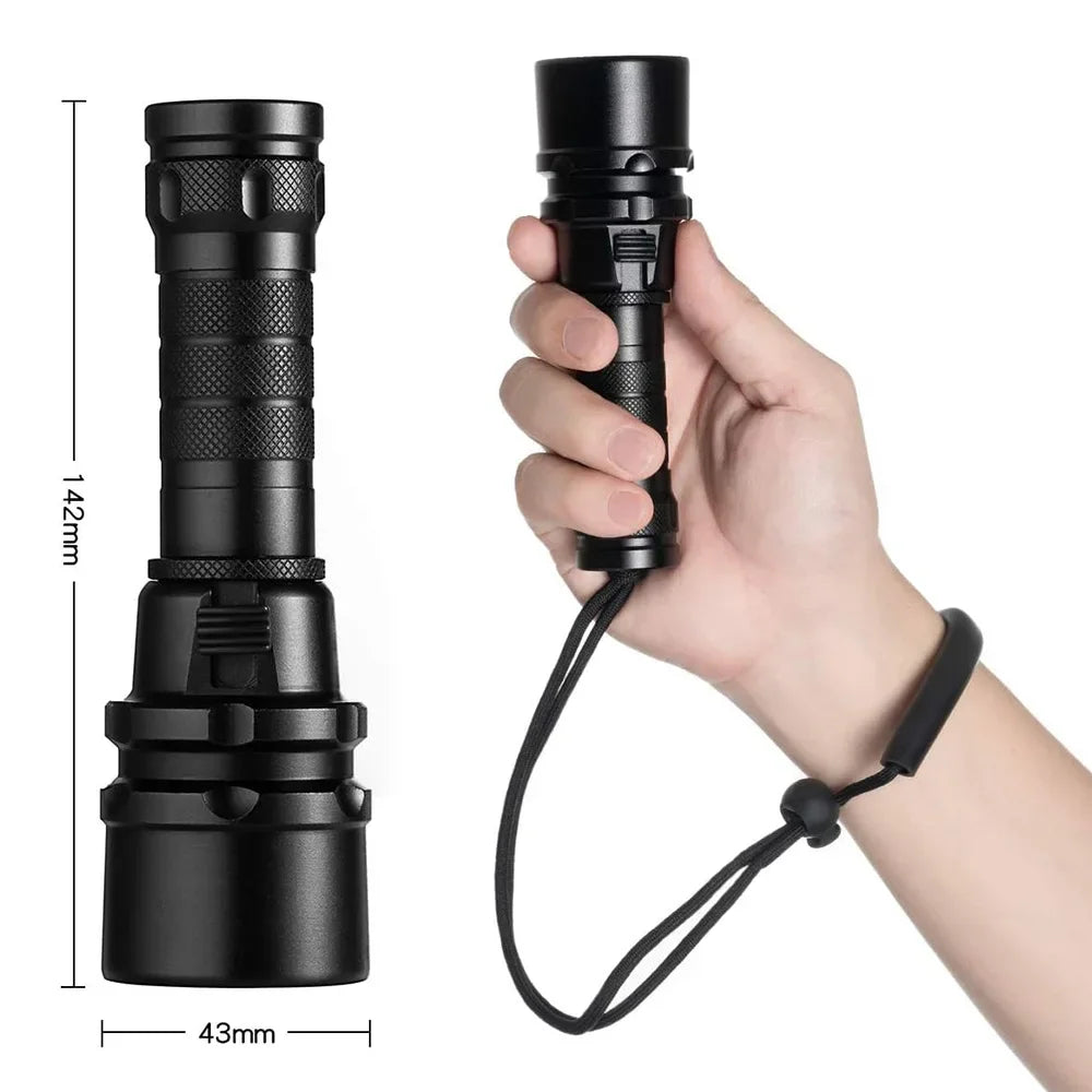 Linterna de Buceo LED Impermeable IP68