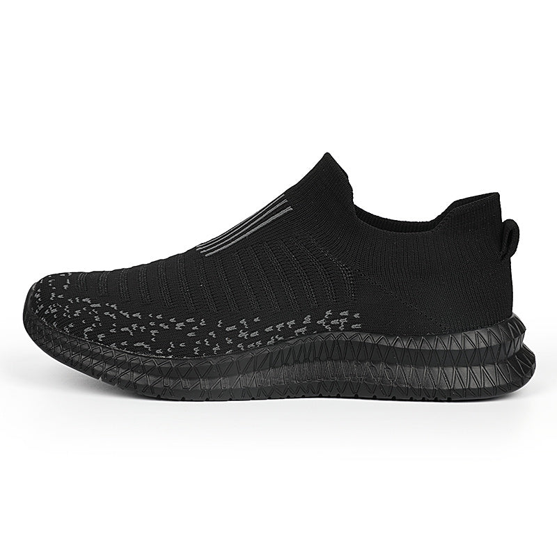 Zapatos informales transpirables para hombre, zapatos ligeros para caminar al aire libre, zapatillas antideslizantes para hombre, zapatos planos vulcanizados sin cordones 2023