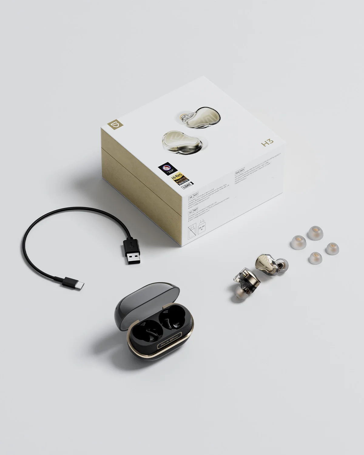 Auriculares SoundPEATS H3 ANC 55dB LDAC Hi-Res HiFi TWS