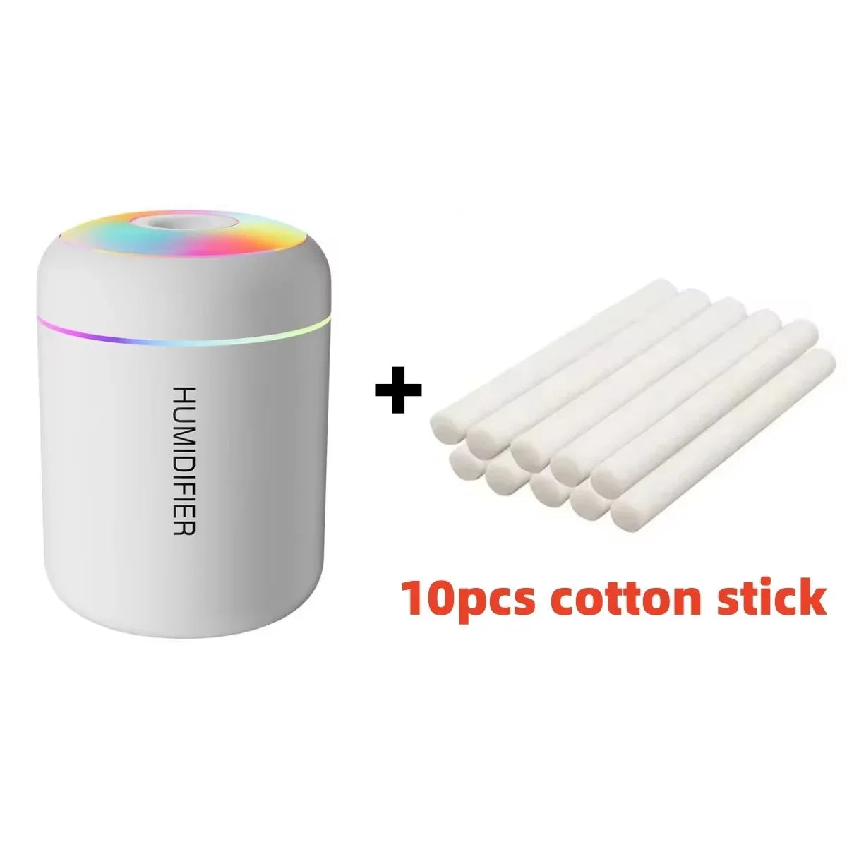 Mini humidificador difusor de aromas USB 180 ml para auto con luces
