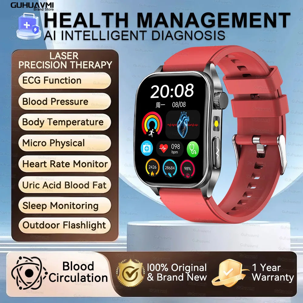 Reloj Inteligente Terapia Láser ECG Salud