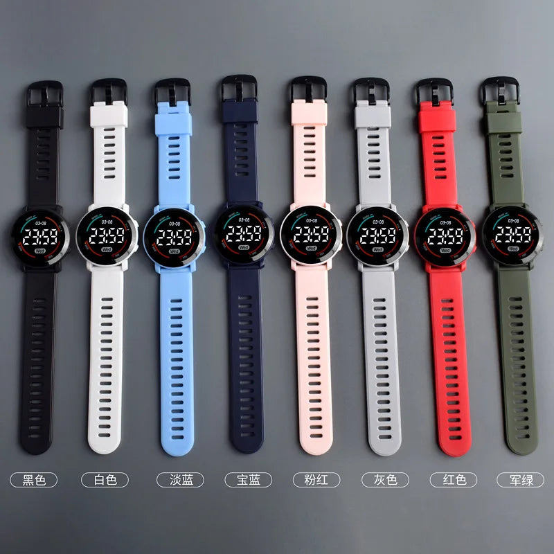 Reloj deportivo Digital LED para niños, pulsera electrónica resistente al agua, Spaceman, correa de silicona, relojes deportivos digitales