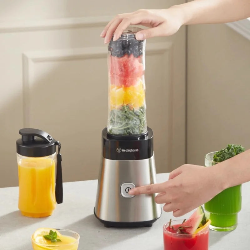 Exprimidor Eléctrico 600ml con 2 Vasos de Gran Capacidad