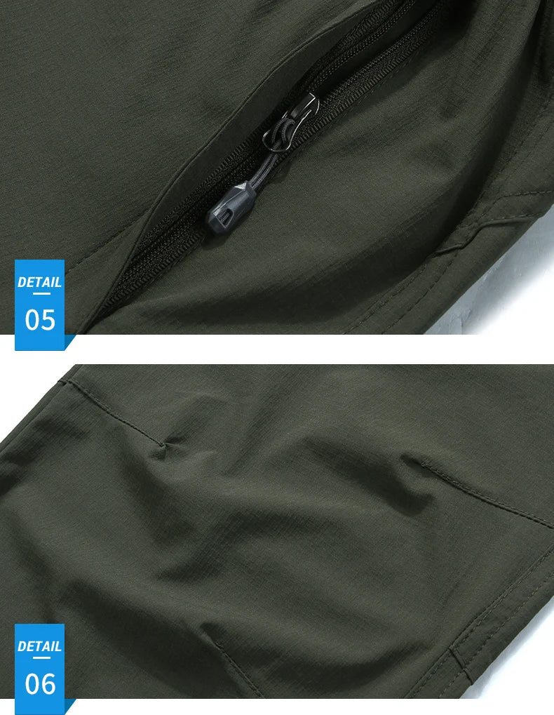 Pantalones elásticos de secado rápido de cuatro lados para hombre, pantalones de Montañismo al aire libre, ligeros y finos para mujer, transpirables elásticos de verano