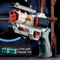 Pistolas de balas suaves para niños, juguete para niños y adultos, pistola de balas de espuma EVA, revólver de deformación rápida, juguetes de tiro al aire libre, regalos