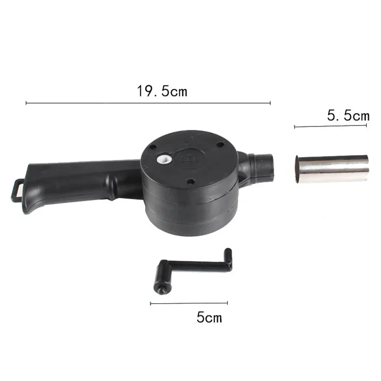 LMETJMA-ventilador de mano para barbacoa, ventilador de aire para barbacoa al aire libre, Picnic, manivela Manual, ventilador para barbacoa, fuelle de fuego, herramientas para barbacoa KC0266