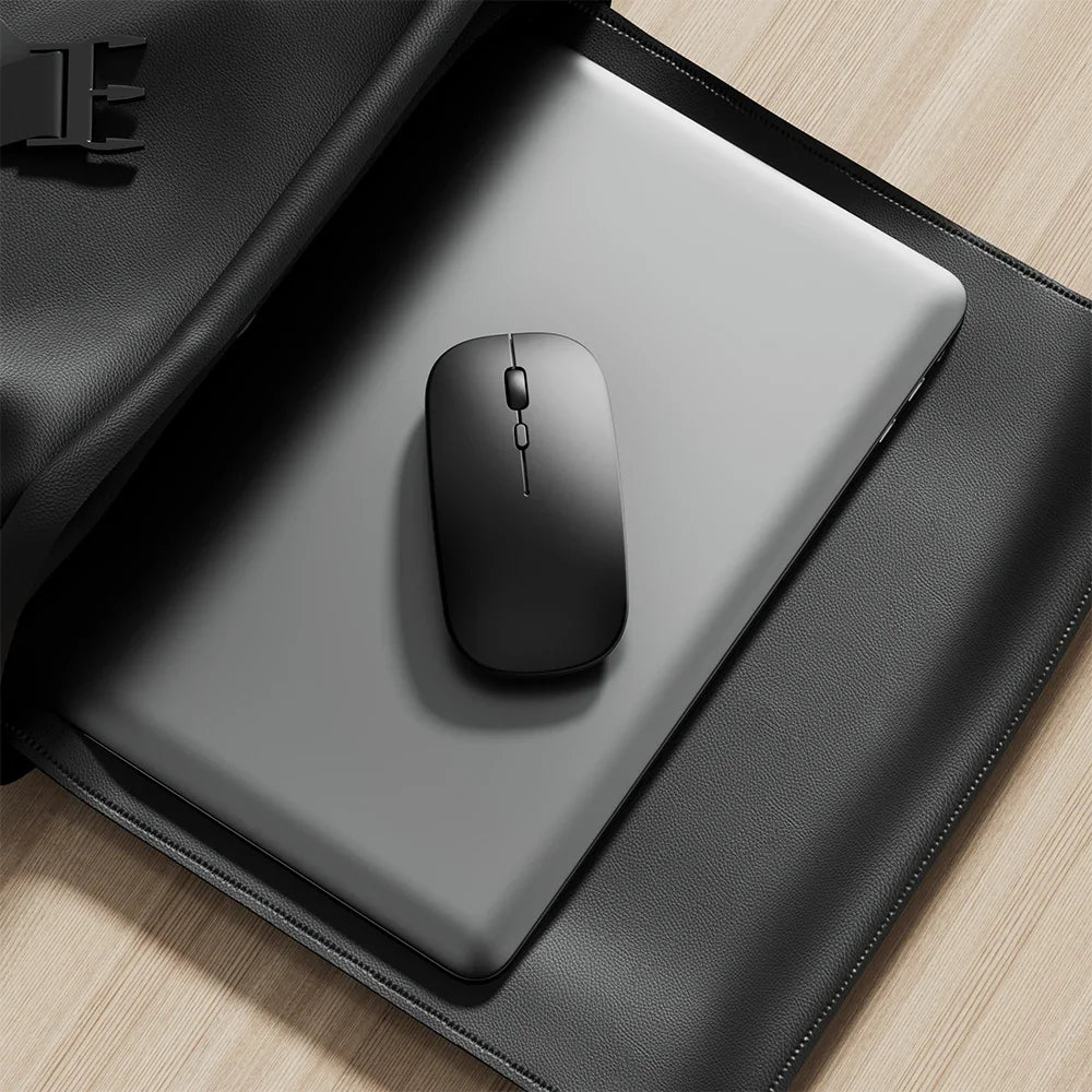 Ratón inalámbrico recargable compatible con Bluetooth 2,4 GHz modos duales ratón de ordenador con Nano receptor para PC portátil Macbook