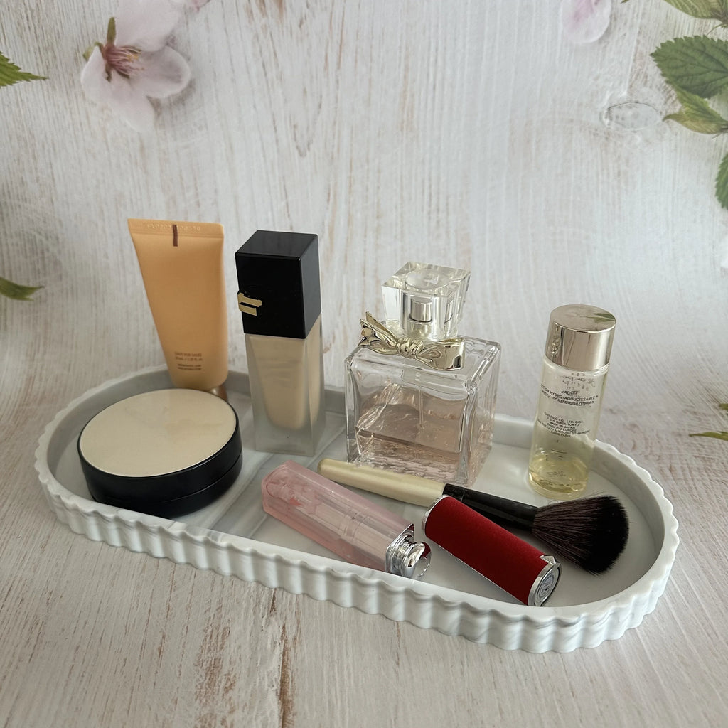 Bandeja de almacenamiento para tocador de baño, encimera de jabón, velas perfumadas, bandeja para plantas pequeñas, tocador para organización del fregadero de cocina