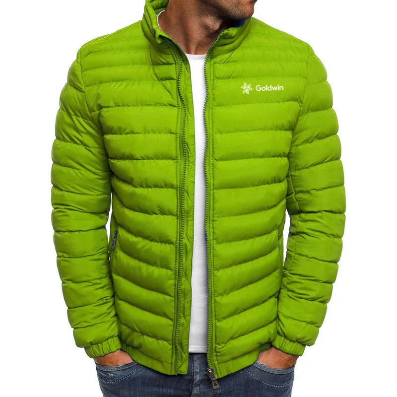 Chaqueta Hombre Otoño Invierno con Cuello Alto y Cremallera
