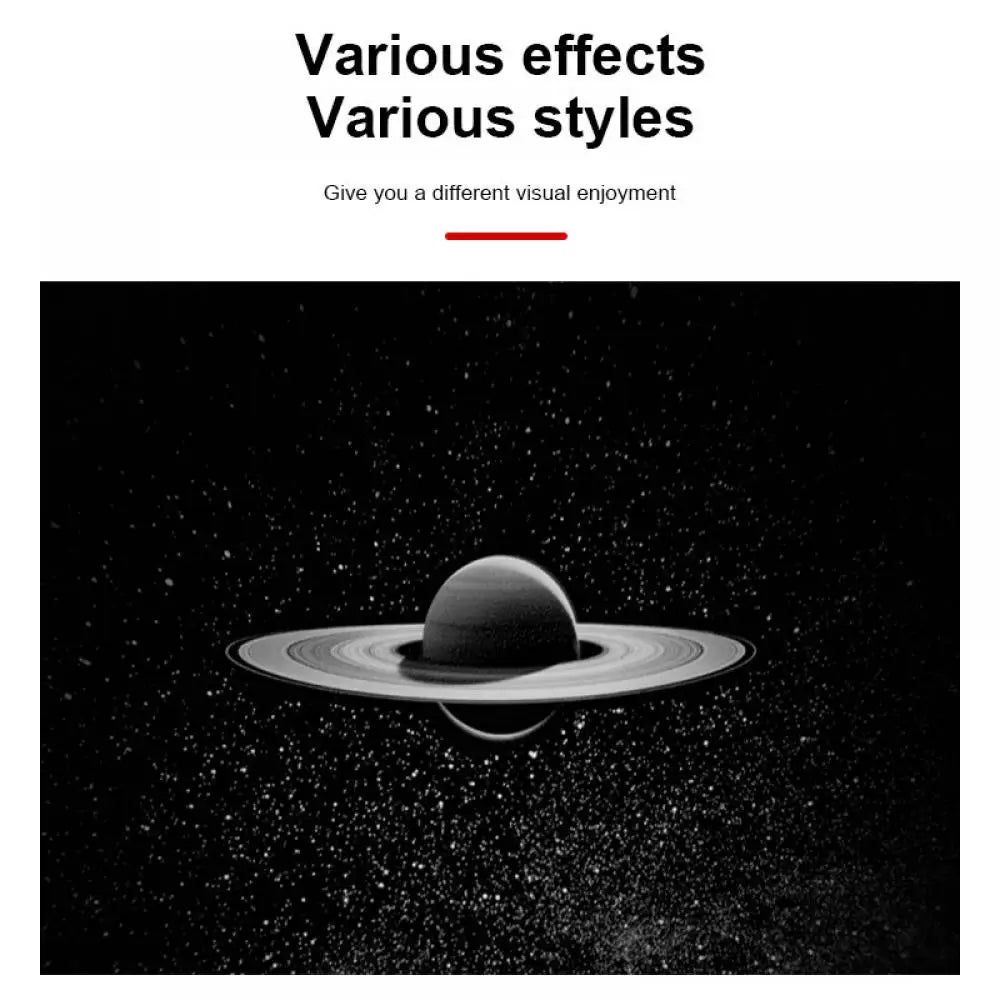 Luz Proyectora Ambiental USB para Auto, Luz Interior LED con Efecto de Cielo Estrellado, Decoración Romántica para Fiestas, Luz de Galaxia Saturno