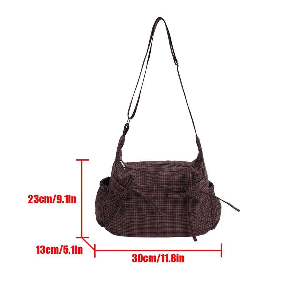 Bolso de Hombro Retro Coreano Unisex de Gran Capacidad