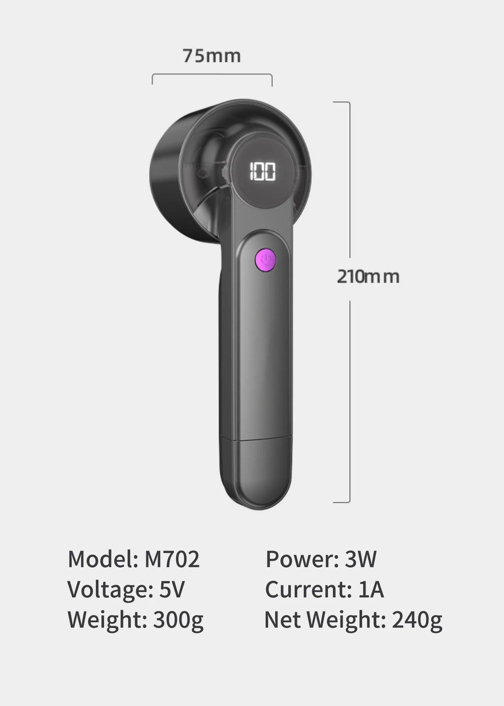 Eliminador de Pelusas Eléctrico Portátil
