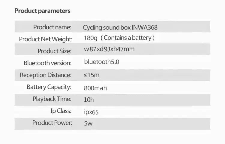 Altavoz Bluetooth inalámbrico para bicicleta, Mini Subwoofer portátil resistente al agua, Caja De Som, caja De sonido, música, Bocina, Coluna Blootooth