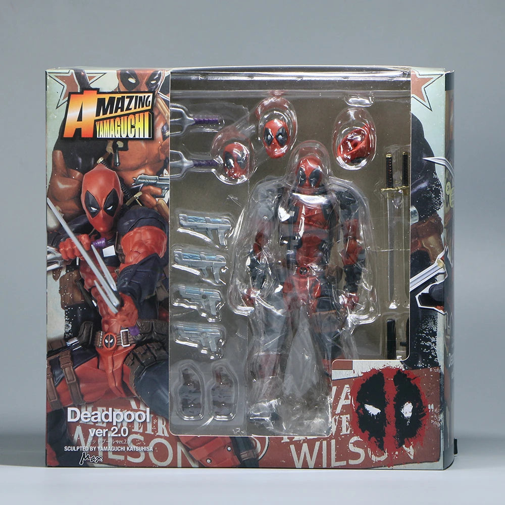 INCREDIBLE YAMAGUCHI Deadpool & Wolverine 2,0 figura de acción gris mutantes articulación móvil KAIYODO Wade modelo película juguetes para niños regalo