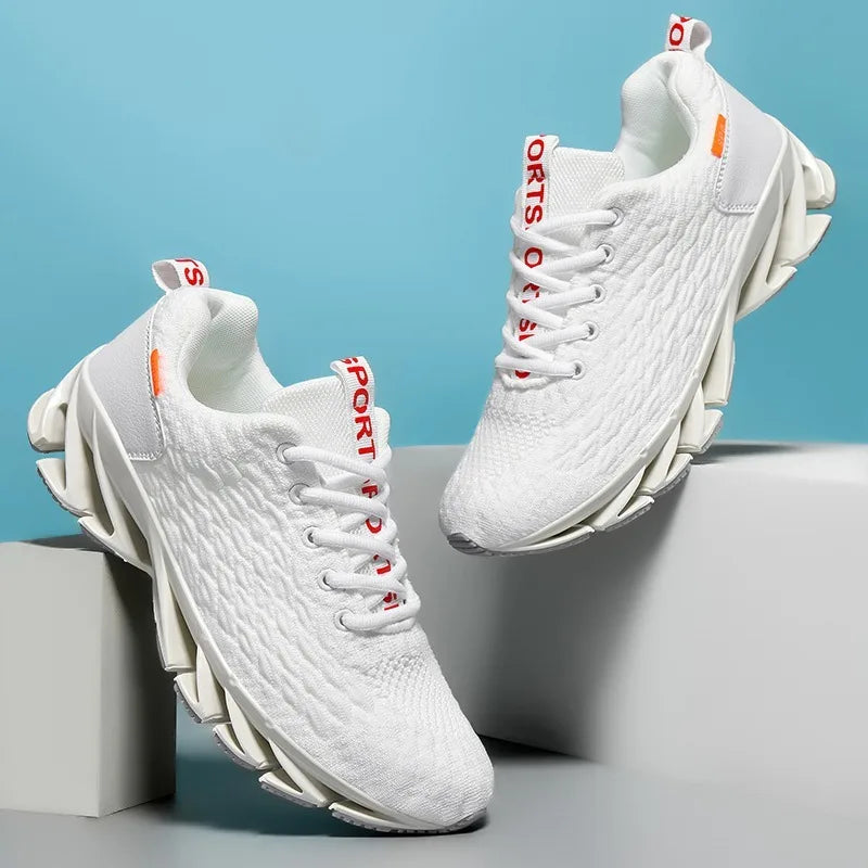 Zapatillas deportivas transpirables de malla unisex con suela cuchilla