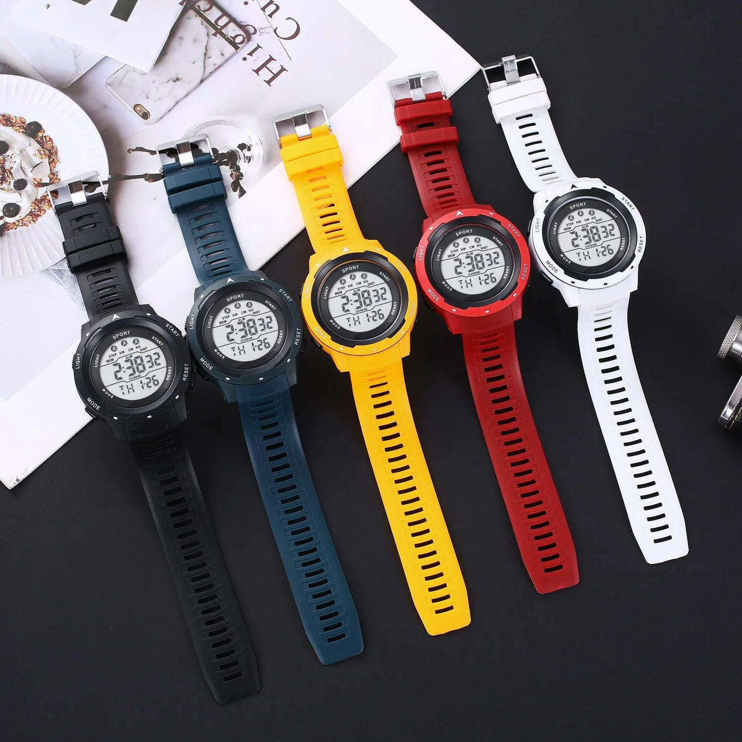 Reloj Digital LED Deportivo Hombre Cronómetro Agua