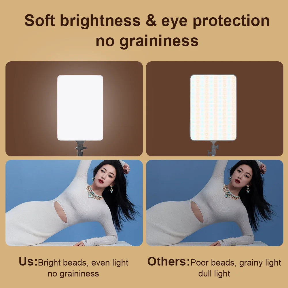 Panel de Luz LED MEUYAG de 11 Pulgadas 2700K-6500K, Iluminación Fotográfica Portátil, Luz de Relleno para Video y Fotografía