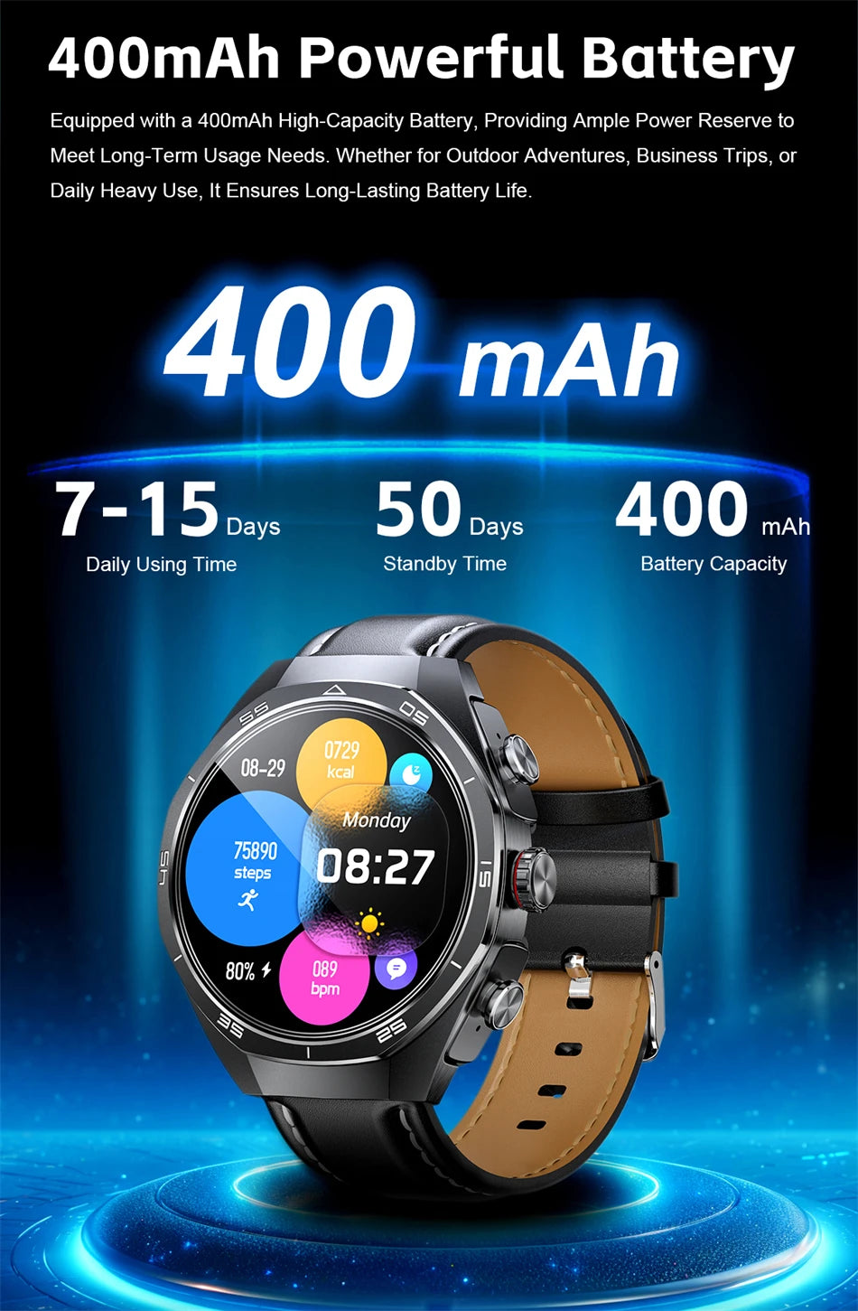 Reloj Inteligente 2 en 1 con Auriculares NFC Deportivo